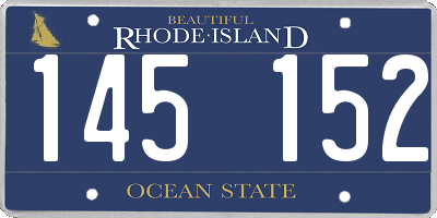 RI license plate 145152