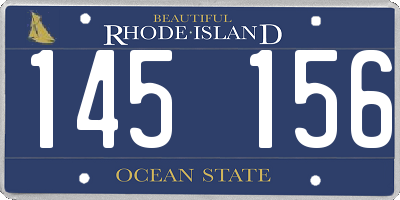 RI license plate 145156