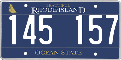 RI license plate 145157