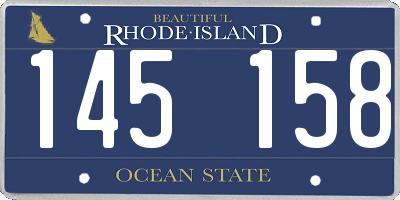 RI license plate 145158