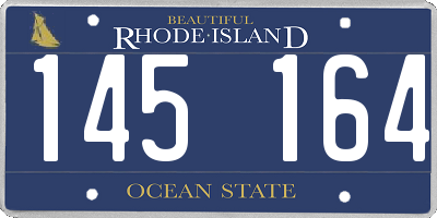 RI license plate 145164
