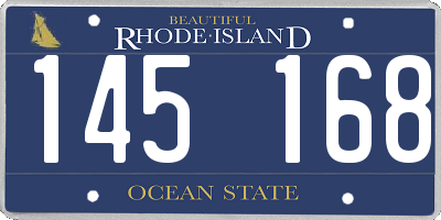 RI license plate 145168