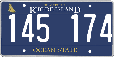 RI license plate 145174