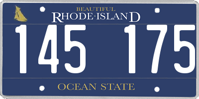 RI license plate 145175