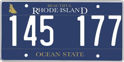 RI license plate 145177
