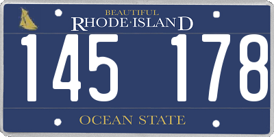 RI license plate 145178
