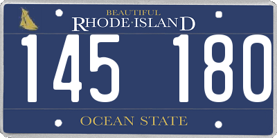 RI license plate 145180
