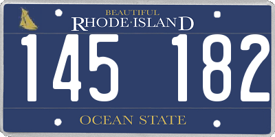 RI license plate 145182