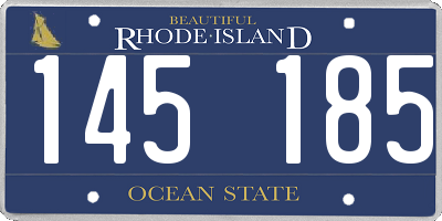 RI license plate 145185