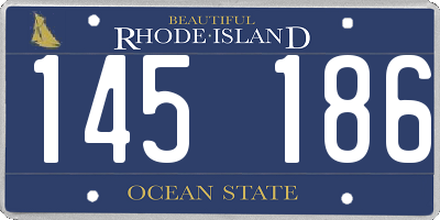 RI license plate 145186