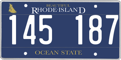 RI license plate 145187