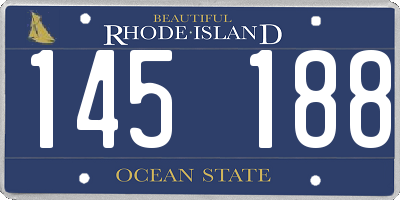 RI license plate 145188
