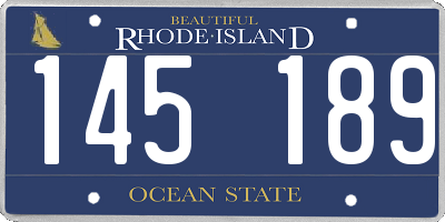 RI license plate 145189