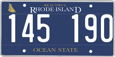 RI license plate 145190