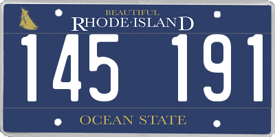 RI license plate 145191