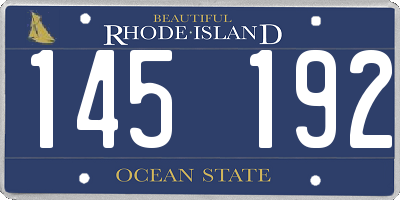 RI license plate 145192