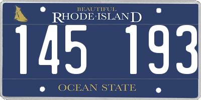 RI license plate 145193