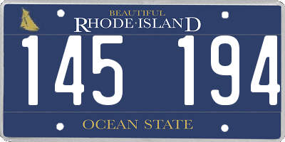 RI license plate 145194