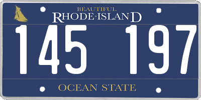 RI license plate 145197