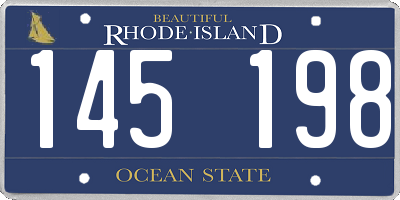 RI license plate 145198