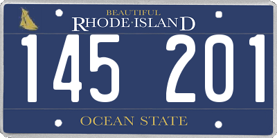RI license plate 145201