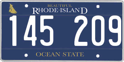 RI license plate 145209