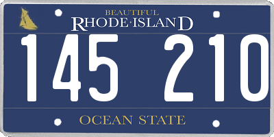RI license plate 145210