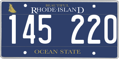 RI license plate 145220