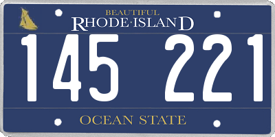 RI license plate 145221