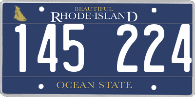 RI license plate 145224