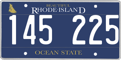 RI license plate 145225