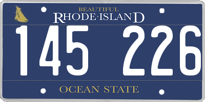 RI license plate 145226