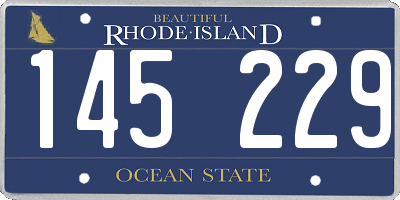 RI license plate 145229