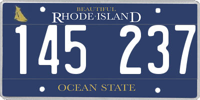 RI license plate 145237