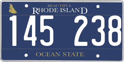 RI license plate 145238