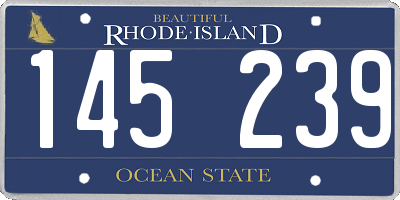 RI license plate 145239