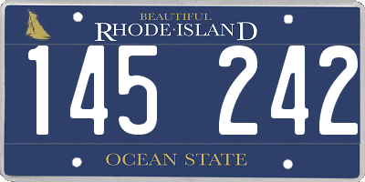 RI license plate 145242