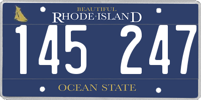 RI license plate 145247