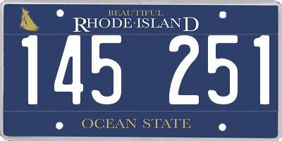 RI license plate 145251