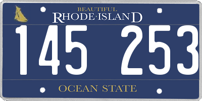RI license plate 145253