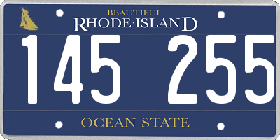RI license plate 145255