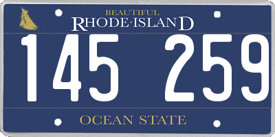 RI license plate 145259