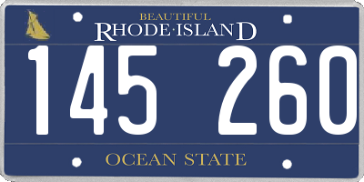 RI license plate 145260