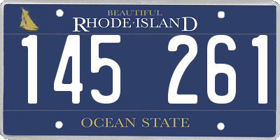 RI license plate 145261