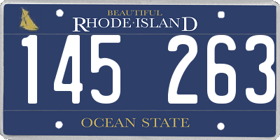RI license plate 145263