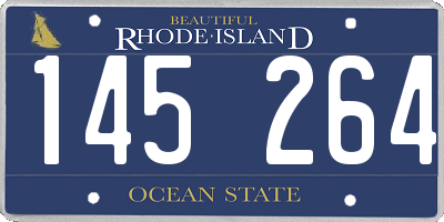 RI license plate 145264