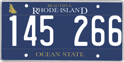 RI license plate 145266