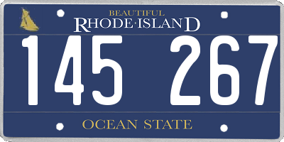RI license plate 145267