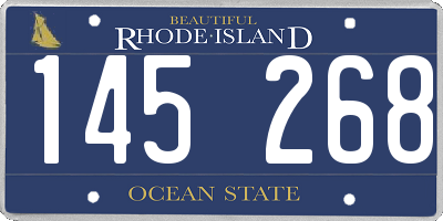 RI license plate 145268