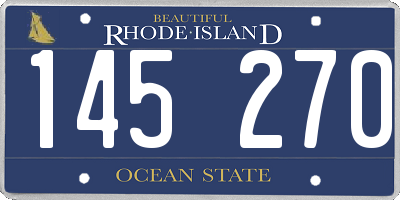 RI license plate 145270